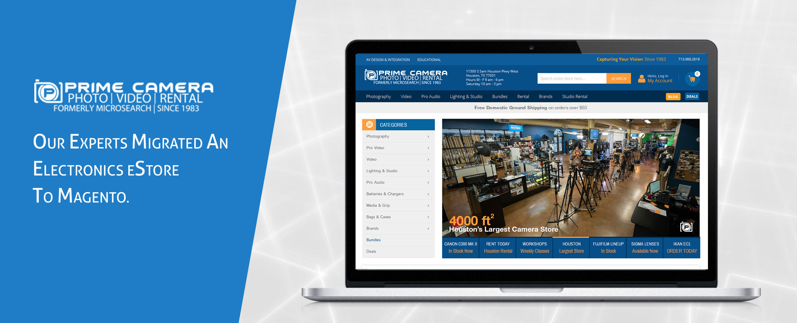 Our Experts Migrated an electronics eStore to Magento.