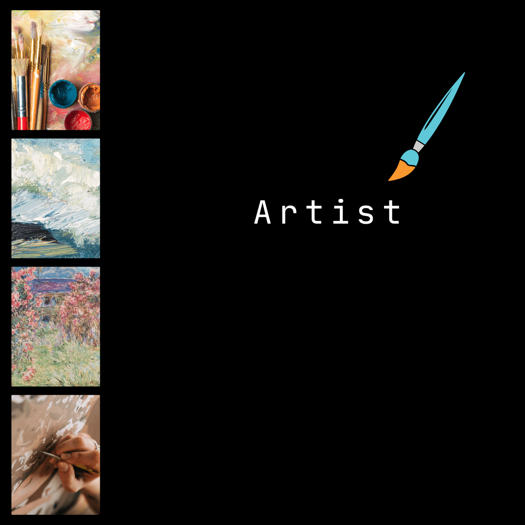 Black and Blue Dark Photo Artist Showcase Animated Social Media