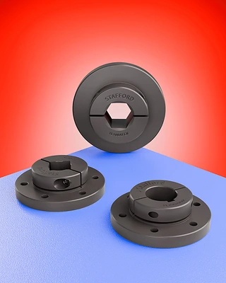FLANGE MOUNTING SHAFT COLLARS NOW AVAILABLE WITH ROUND, SQUARE & HEX BORES