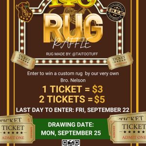 T.H.E.E. Epsilon Xi Custom Rug Raffle