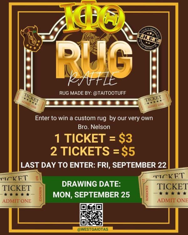 T.H.E.E. Epsilon Xi Custom Rug Raffle